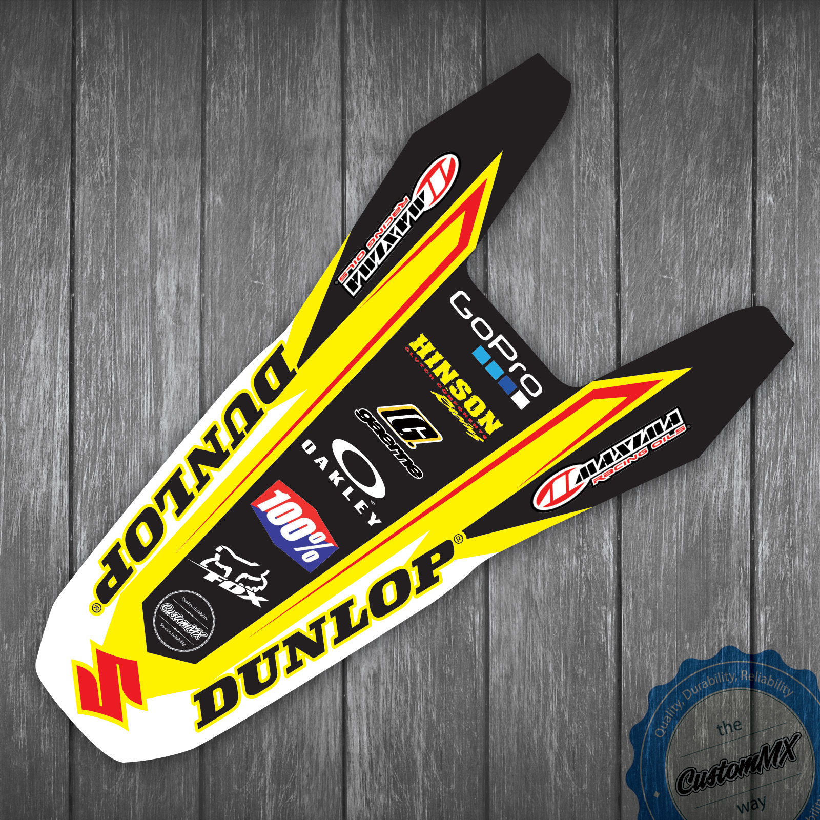 Suzuki RM / RMZ Rear Fender Decal Custom MX The Home Of SemiCustom Graphics