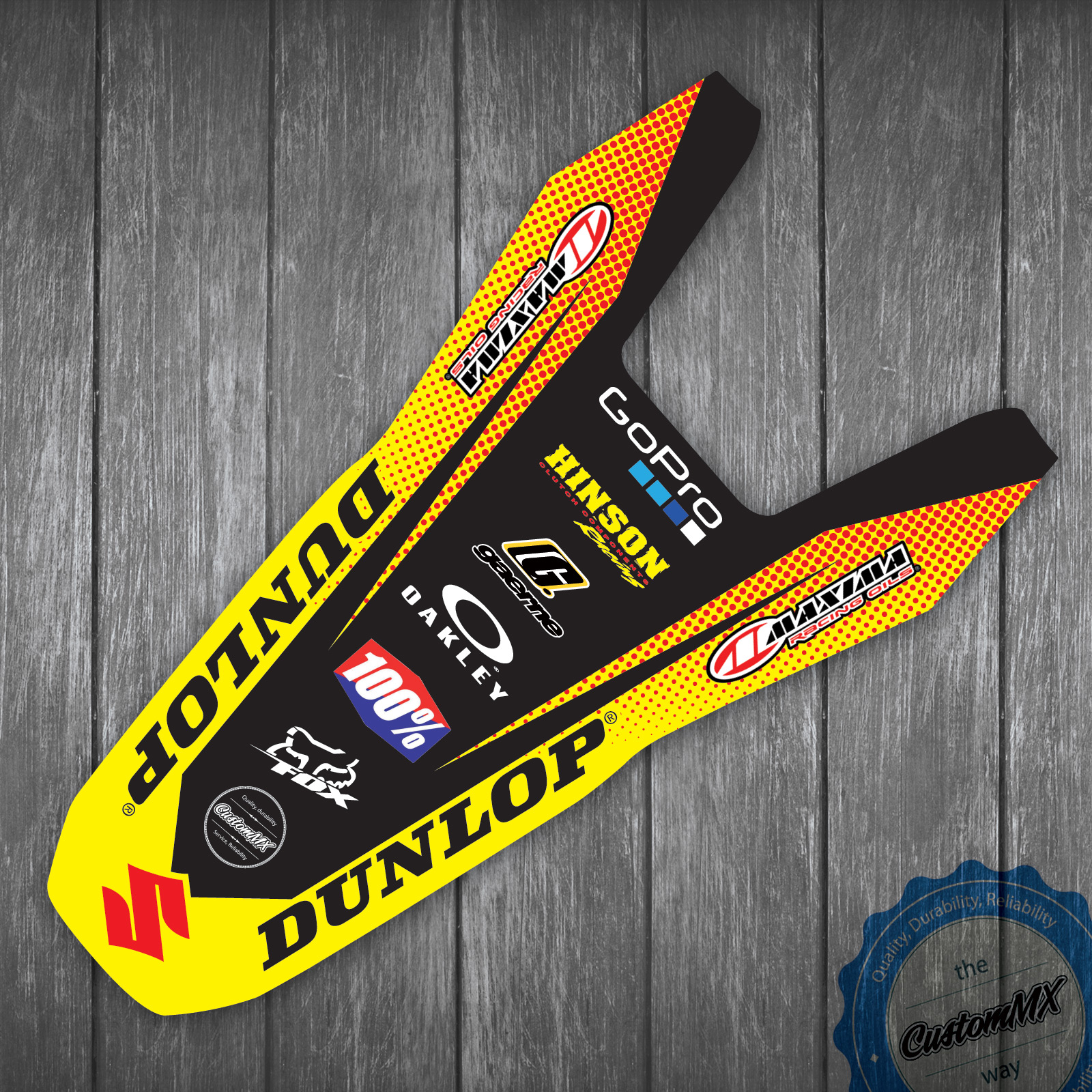 Suzuki RM / RMZ Rear Fender Decal Custom MX The Home Of SemiCustom Graphics