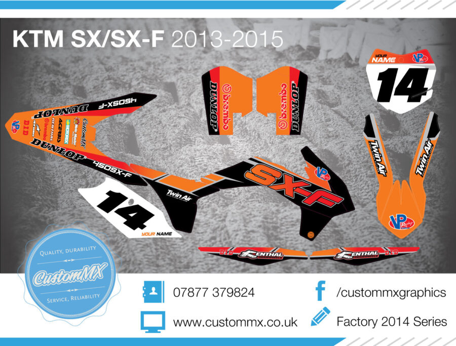 KTM SX / SX-F DEKOR - „Kickdrift" (Weiß/Schwarz