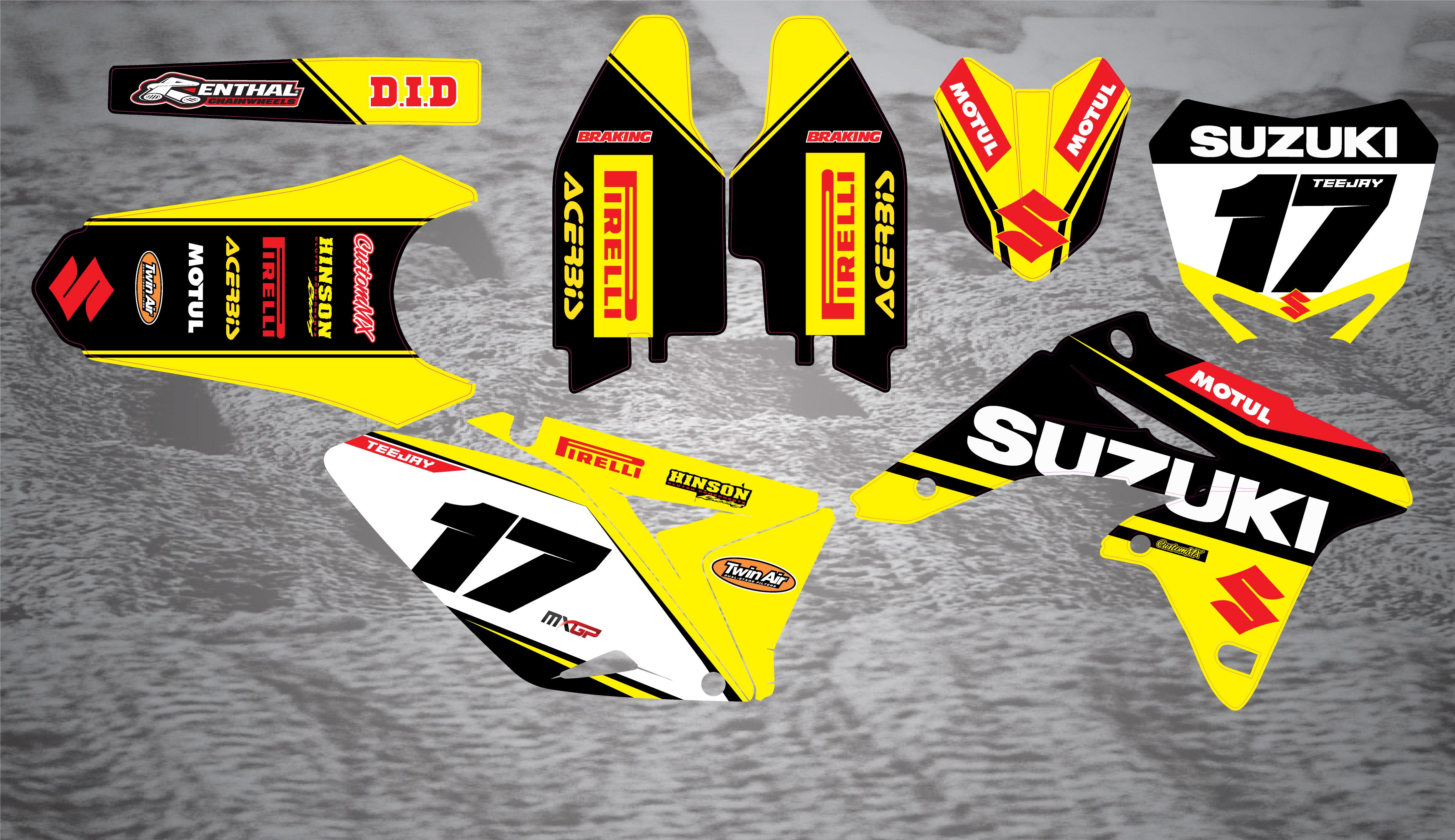 Factory Series Suzuki RM / RMZ Graphics Kit Custom MX The Home Of