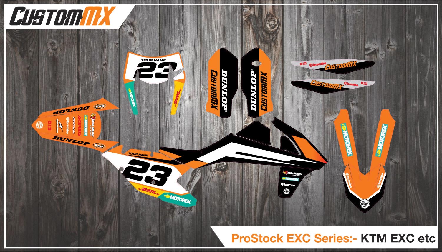 ’17 EXC ProStock Series KTM SX/SXF/EXC/EXCF Graphics Kit Custom MX