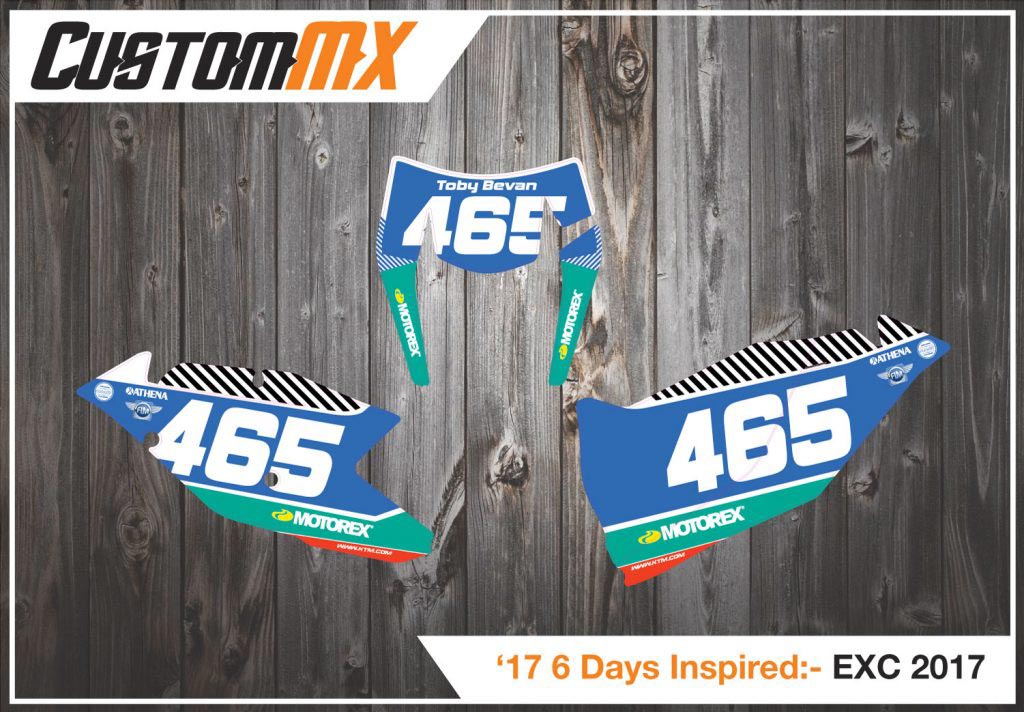 6 Days ’17 Series KTM SX/XC/EXC Backgrounds Kit Custom MX The