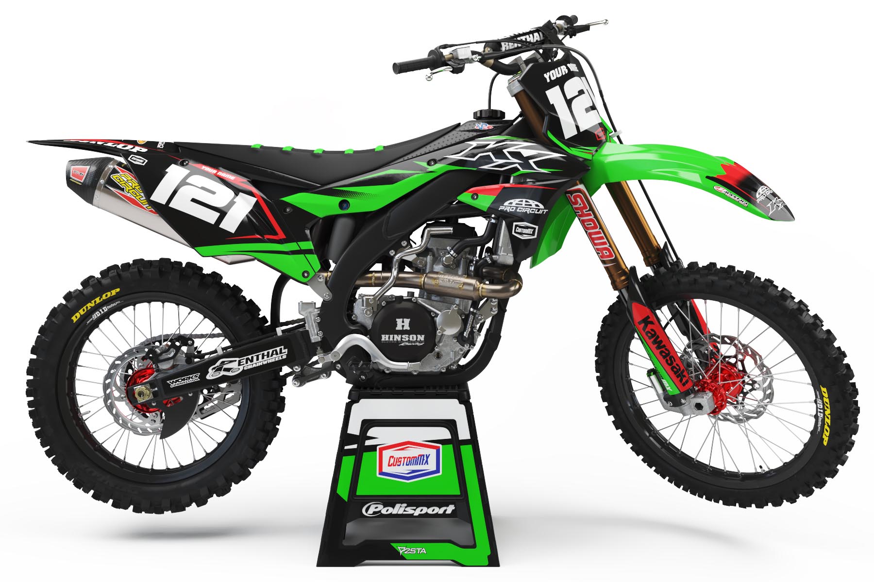 Shard Series Kawasaki KX/KXF Graphics Kit Custom MX The Home Of