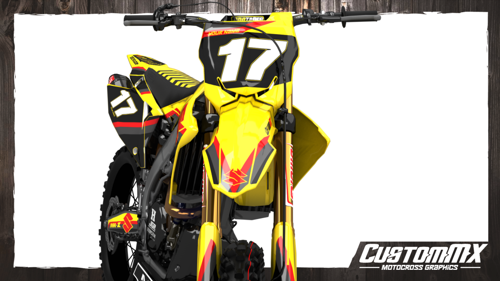 Moto (Red) Series – Suzuki RM / RMZ Graphics Kit – Custom MX – The Home ...