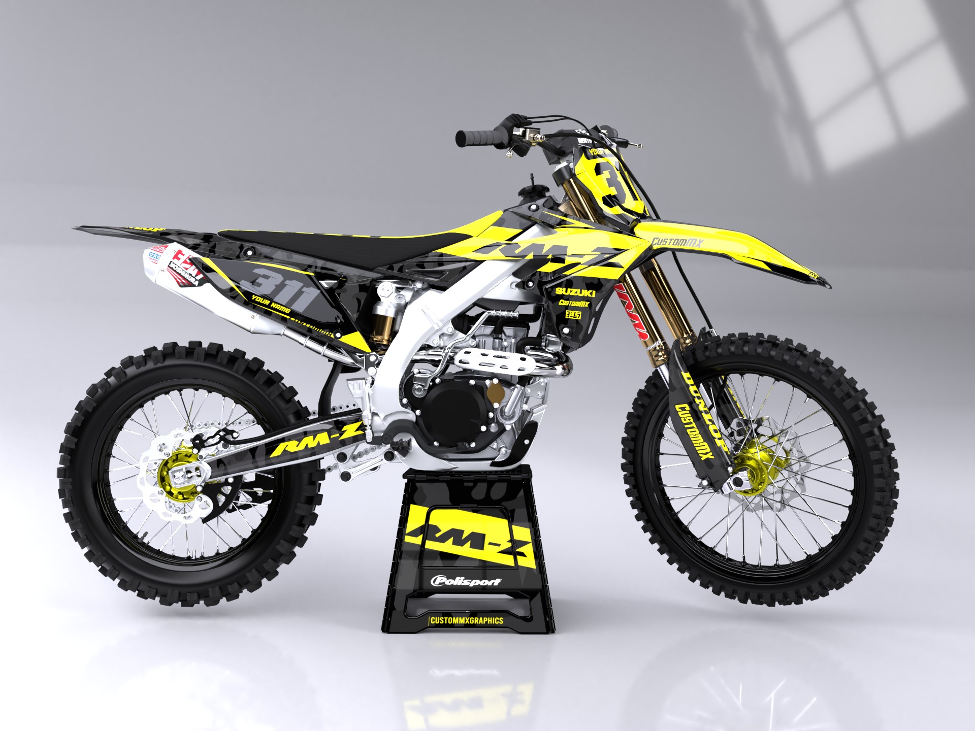 Khaki Series Suzuki RM / RMZ Graphics Kit Custom MX The Home Of